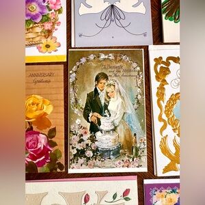 Vintage Unused Anniversary Wedding Cards Bundle of 14